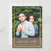 Goldgetrimmte warme Wünsche braun (Vorderseite)