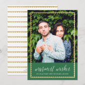 Goldgetrimmte warme Wünsche Grün (Vorne/Hinten)