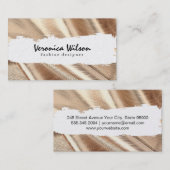 Goldgewebe mit Linienführung Visitenkarte (Vorne/Hinten)