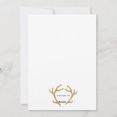 Goldgeweih-Feiertags-Foto-Karte Feiertagskarte (Rückseite)