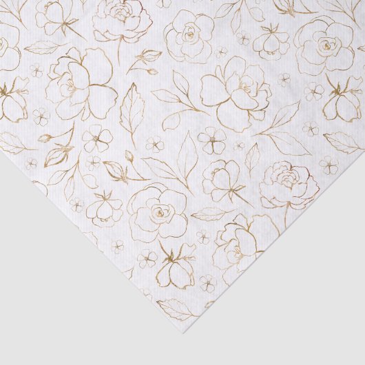 Goldgezeichnetes Rose-Testpapier Seidenpapier (Ausschnitt)