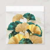 Goldginkgo-Blätter Quadratische Visitenkarte (Rückseite)