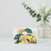 Goldginkgo-Blätter Visitenkarte (Stehend Vorderseite)