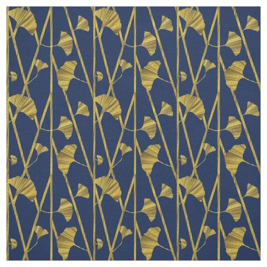 Goldginkgo Stoff (Muster)