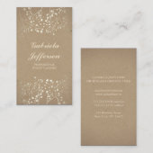 GoldGipskraut-Kraftpapier-Art elegant Visitenkarte (Vorne/Hinten)