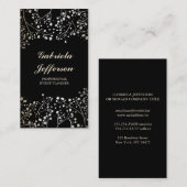 GoldGipskraut-Schwarz-Art elegant Visitenkarte (Vorne/Hinten)