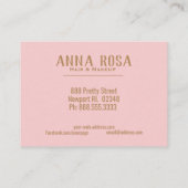 *~* GoldGirly geometrisches Pfirsich-Rosa u. Visitenkarte (Rückseite)