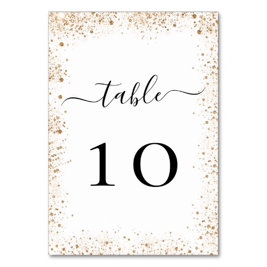Goldgitterstaub Tischnummer (Rückseite)