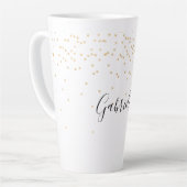 Goldglam Confetti Name Milchtasse (Linke Ecke)