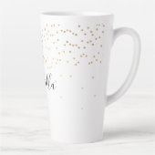 Goldglam Confetti Name Milchtasse (Rechts)