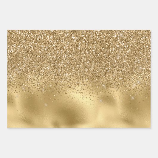 Goldglam Geschenkpapier Set (Vorderseite)
