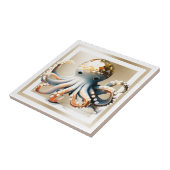 Goldglam-Oktopus dekorativer Strand Thema Fliese (Seite)