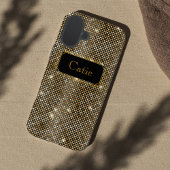 Goldglamouröse Sequenzen glänzende Punkte Case-Mate iPhone Hülle