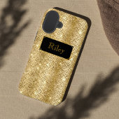 Goldglamouröse Sequenzen glänzende Punkte Case-Mate iPhone Hülle