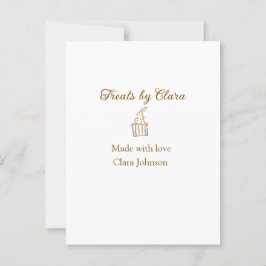 Goldglanzbäckerei aus Leckereien mit Liebe Name hi Postkarte