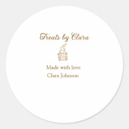 Goldglanzbäckerei aus Leckereien mit Liebe Name hi Runder Aufkleber