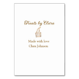 Goldglanzbäckerei aus Leckereien mit Liebe Name hi Tischnummer