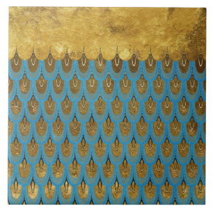 Goldglänzende Prinzessin Mermaid Glitter Scales Fliese
