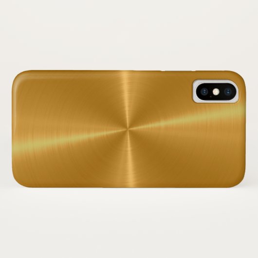 Goldglänzendes Edelstahl-Metall Case-Mate iPhone Hülle (Rückseite (Horizontal))