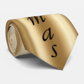 Goldglänzendes Muster Krawatte (Gerollt)