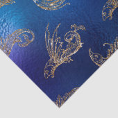 Goldglanzfisch auf blauem Grund Seidenpapier (Detail)