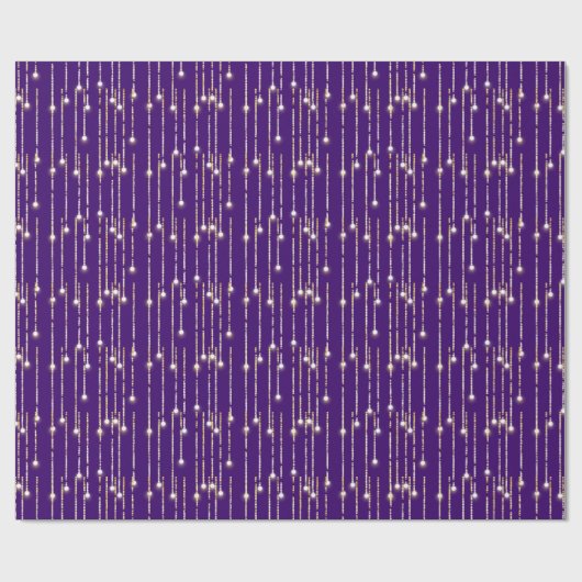 Goldglanzlichter auf Lila Geschenkpapier (Flach)