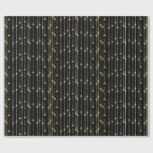 Goldglanzlichter auf schwarz geschenkpapier (Flach)