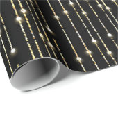 Goldglanzlichter auf schwarz geschenkpapier (Rolleneckpunkt)