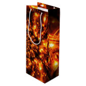 Goldglanzlichter Geschenktüte Für Weinflaschen (Vorderseite Schrägansicht)