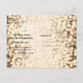 Goldglanzlichter SAVE THE DATE Glam Postkarte (Rückseite)