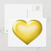 Goldglas-Herz Postkarte (Vorne/Hinten)