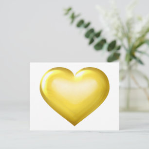 Goldglas-Herz Postkarte