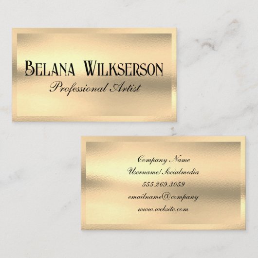 Goldglastextur | Luxus Visitenkarte (Vorne/Hinten)