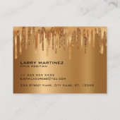 Goldglasuntergrund für den Glitzer Visitenkarte (Rückseite)