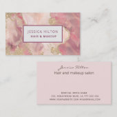 Goldglatter abstrakter pastellfarbener Waschbügel Visitenkarte (Vorne/Hinten)