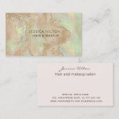 Goldglatter abstrakter pastellfarbener Wasserfarbe Visitenkarte (Vorne/Hinten)