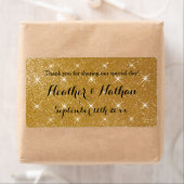 Goldglatter Hochzeitswein oder Wasserflaschen Etik (Insitu)