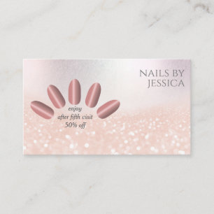 Goldglitter der modernen Rose Visitenkarte