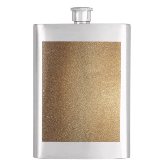 Goldglitter Flachmann (Vorderseite)