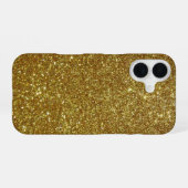 Goldglitter iPhone 16 Hülle (Rückseite (Horizontal))