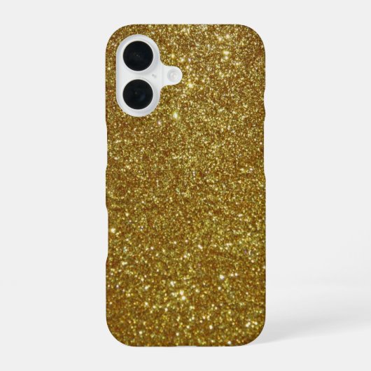 Goldglitter iPhone 16 Hülle (Rückseite)