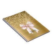Goldglitter-Rosabogen Notizblock (Rechte Seite)