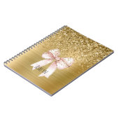 Goldglitter-Rosabogen Notizblock (Linke Seite)