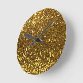 GoldGlitter Runde Wanduhr (Winkel)