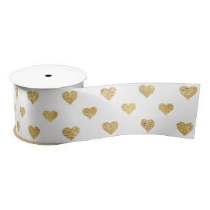 GoldGlitterherzen Satinband
