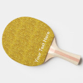 GoldGlitterpaddel mit personalisiertem Tischtennis Schläger (Seitenansicht)