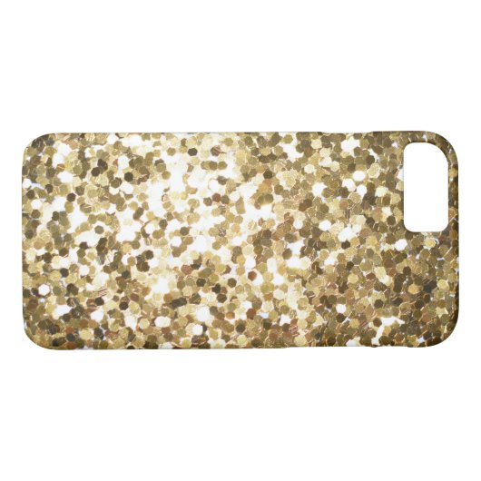 Goldglitz-Glitzern Case-Mate iPhone Hülle (Rückseite (Horizontal))