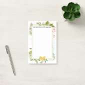Goldglitz-Herz mit Blumen und Blätter Post-it Klebezettel (Büro)