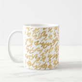 GoldGlitzabstrakte Squiggles Kaffeetasse (Links)