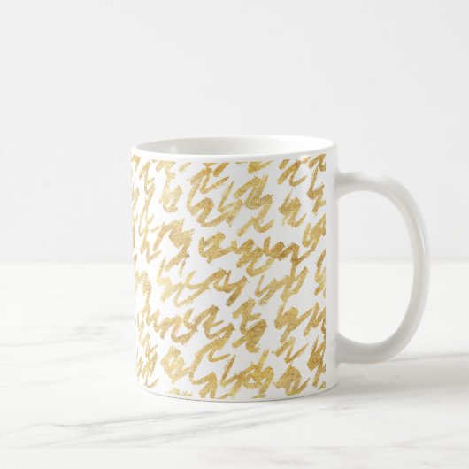 GoldGlitzabstrakte Squiggles Kaffeetasse (Rechts)